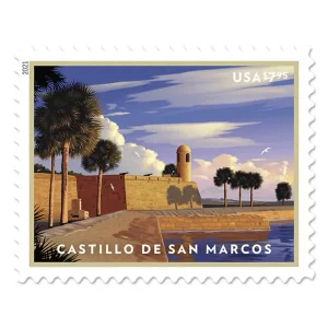 NOT Forever Stamp-Priority Mail Stamps 2021 Castillo de San Marcos – Cultural Heritage, $7.95 Postage