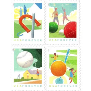 Forever Stamps 2021 Backyard Games – Recreational Activities Series, First-Class Postage