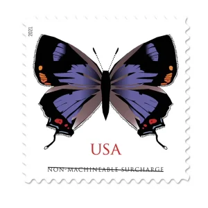 NOT Forever Stamp-$1.12 Stamps 2021 Colorado Hairstreak Butterfly – Non-Machinable Surcharge, First-Class Rate