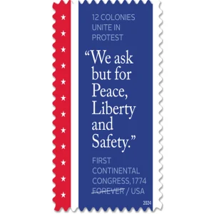 Forever Stamps 2024 First Continental Congress – Commemorative Issue, First-Class Postage
