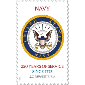 Forever Stamps 2025 Navy – 250 Years of Service, Honor & Service, First-Class Postage