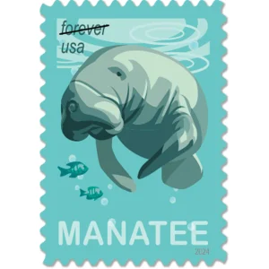 Forever Stamps 2024 Save Manatees – Nature Series, First-Class Postage