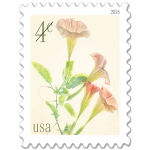 NOT Forever Stamp-First-Class Stamps 2026 Angel's Trumpets – Nature Series, 4¢ Postage
